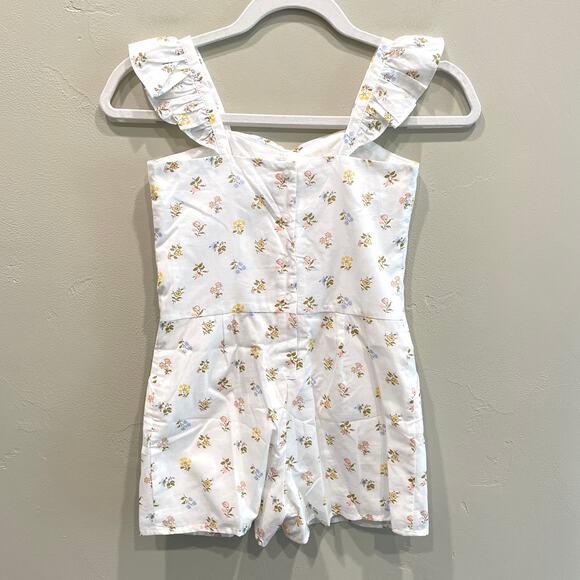 NWT Janie and Jack Floral Romper in White - Girls Size: 7 - Picture 3 of 11